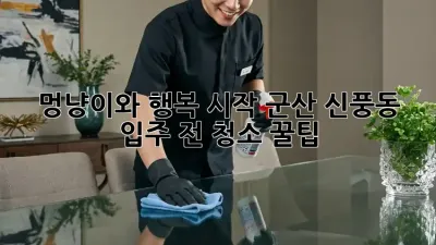 🏡 멍냥이와 행복 시작! 군산 신풍동 입주 전 청소 꿀팁 🐾✨