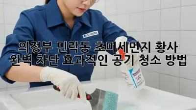 의정부 민락동 초미세먼지, 황사 완벽 차단! 효과적인 공기 청소 방법