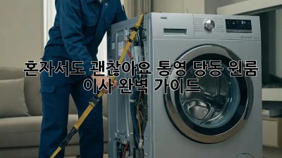 혼자서도 괜찮아요! 통영 당동 원룸 이사 완벽 가이드